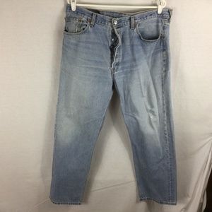 VTG Levi's 501 Jeans Button Fly Red Tab DISTRESSED